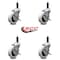 Service Caster 3 Inch Thermoplastic Wheel 1 Inch Expanding Stem Caster with Brakes, 4PK SCC-EX05S310-TPRS-SLB-1-4 - alternate 2